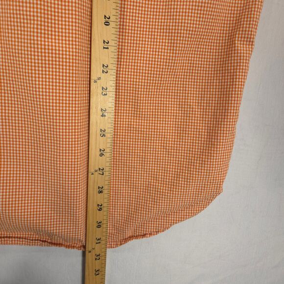 The Territory Ahead Shirt Mens M Orange Gingham Check Long Sleeve Button Down - Picture 11 of 13